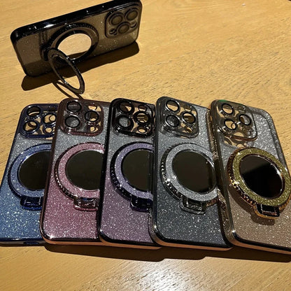 Glitter Magsafe Ring Holder Bracket Case