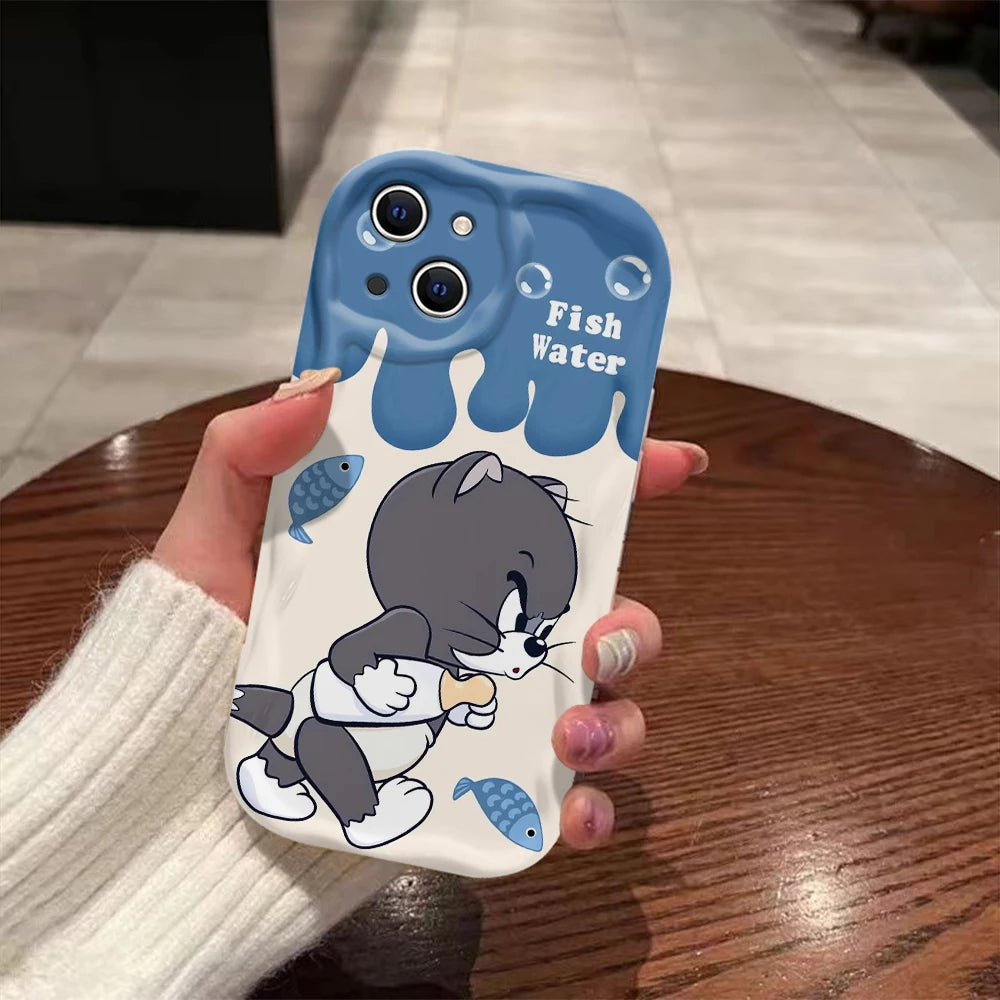 Cartoon 3D Wave Case