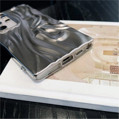 Luxury Matte Wrinkle Fold Texture Phone Case