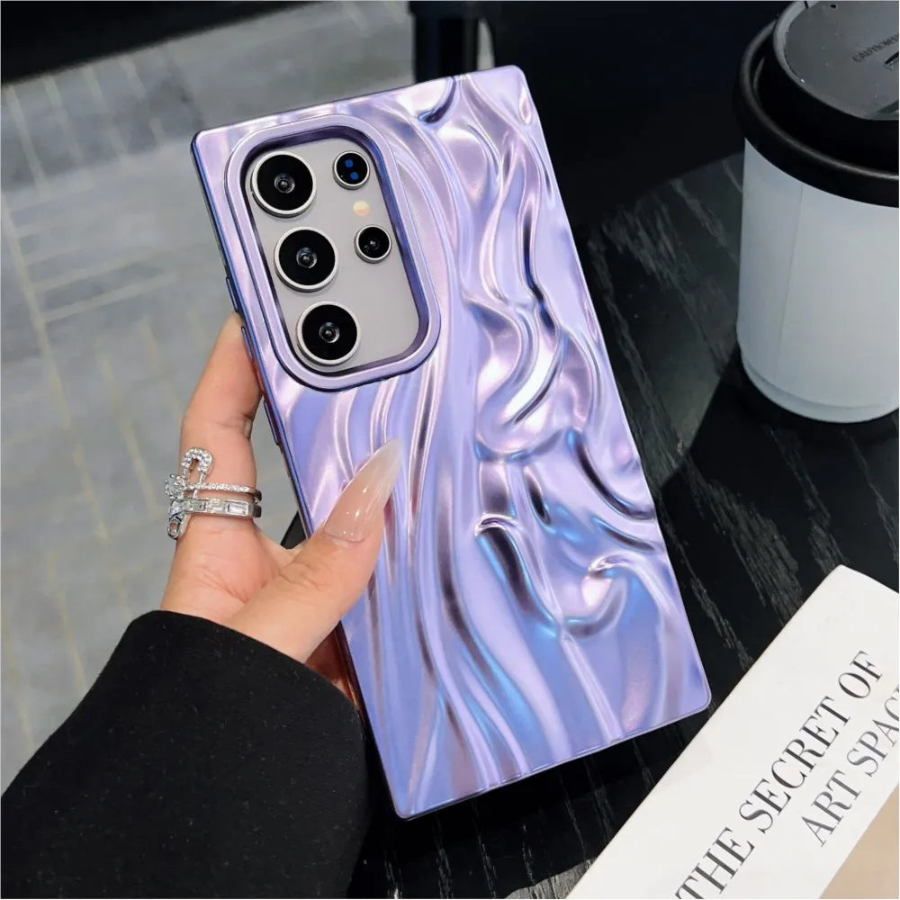 Luxury Matte Wrinkle Fold Texture Phone Case