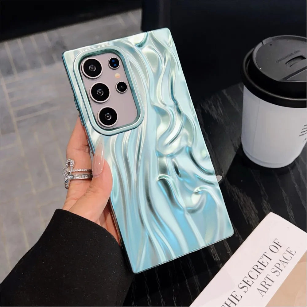 Luxury Matte Wrinkle Fold Texture Phone Case