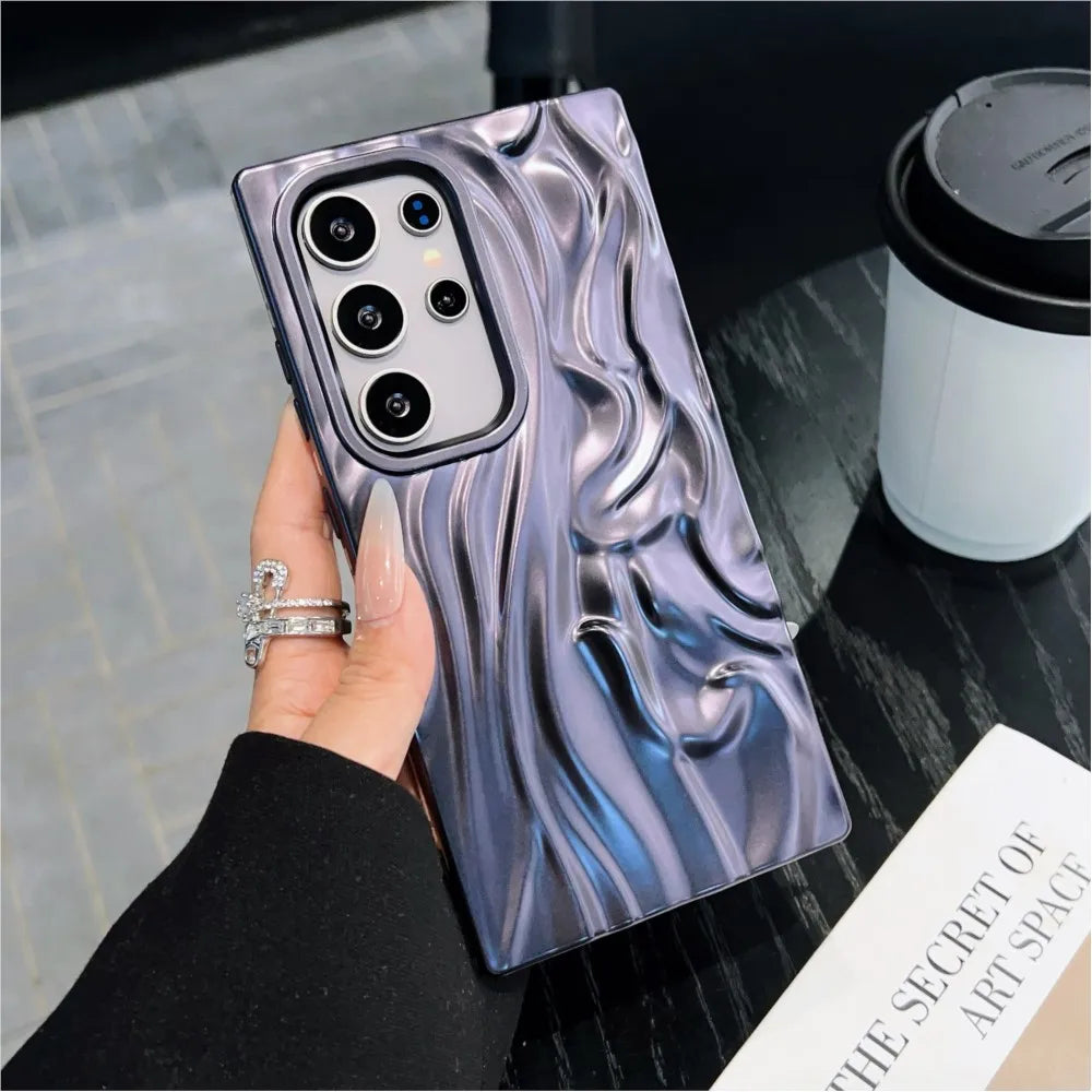 Luxury Matte Wrinkle Fold Texture Phone Case