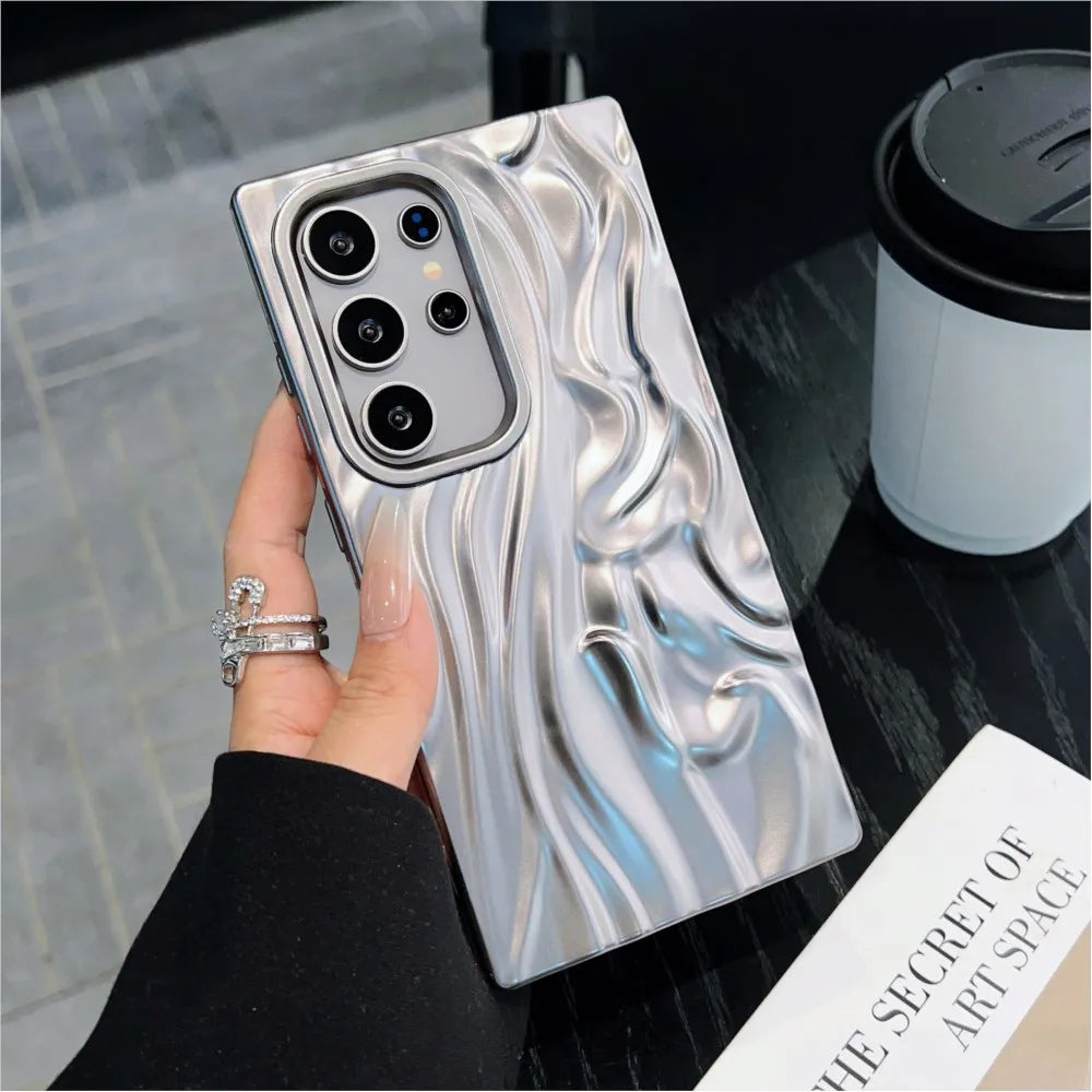 Luxury Matte Wrinkle Fold Texture Phone Case