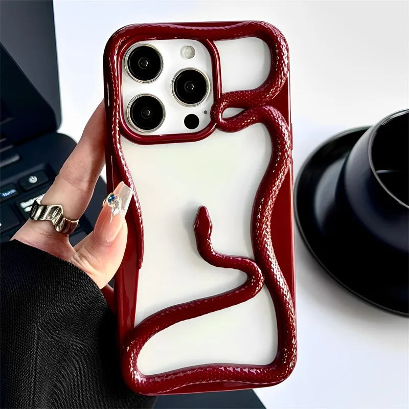 Luxury 3D Snake Hollow Phone Case