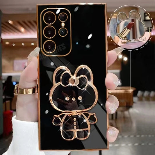 Mirror Holder with cute bunny stand Case